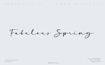 Fabulous Spring Font