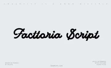 Facttoria Script Font
