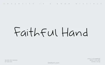 Faithful Hand Font