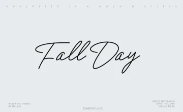 Fall Day Font
