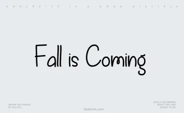 Fall is Coming Font