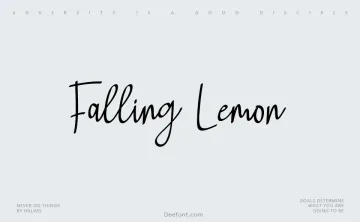 Falling Lemon Font