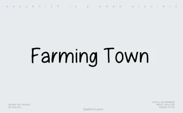Farming Town Font