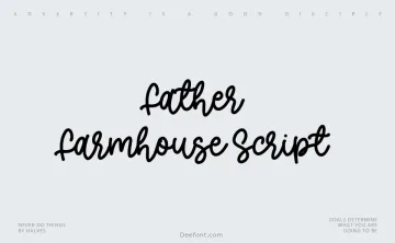Father Farmhouse Script Font