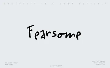 Fearsome Font