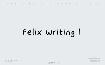 Felix writing 1 Font