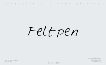 Feltpen Font