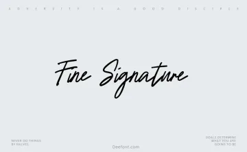 Fine Signature Font