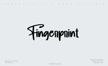 Fingerprint Font