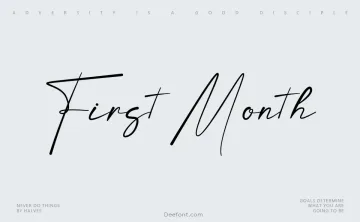 First Month Font