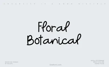 Floral Botanical Font