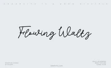 Flowing Waltz Font