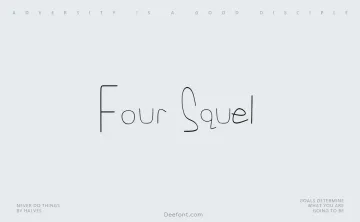 Four Squel Font