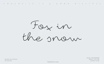 Fox in the snow Font