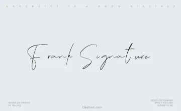 Frank Signature Font