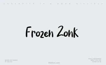 Frozen Zonk Font
