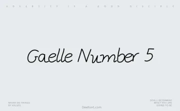 Gaelle Number 5 Font