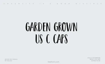 Garden Grown US C Caps Font