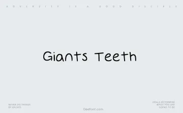 Giants Teeth Font