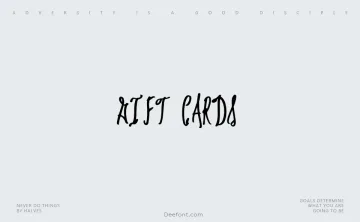 Gift Cards Font