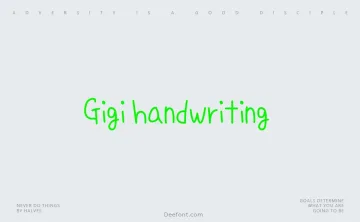 Gigi handwriting Font