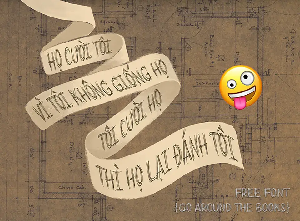 Go around the books Font