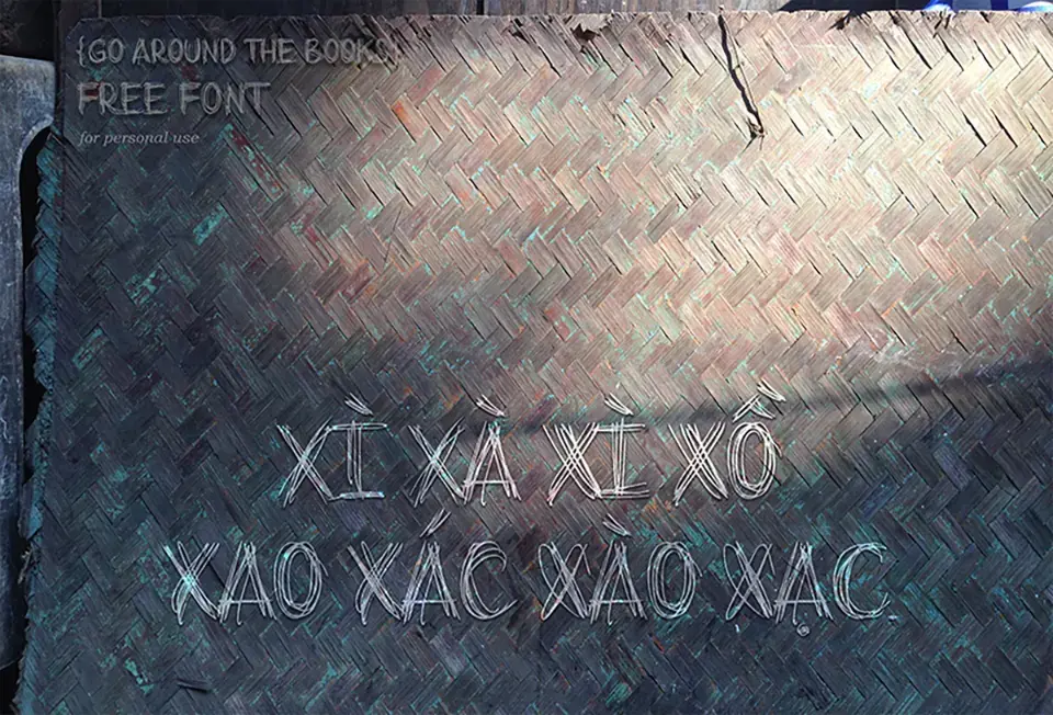 Go around the books Font