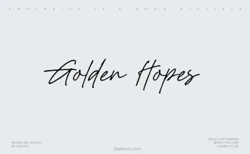 Golden Hopes Font