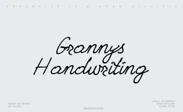 Grannys Handwriting Font