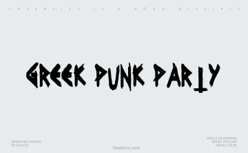Greek Punk Party Font
