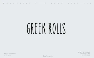 Greek Rolls Font