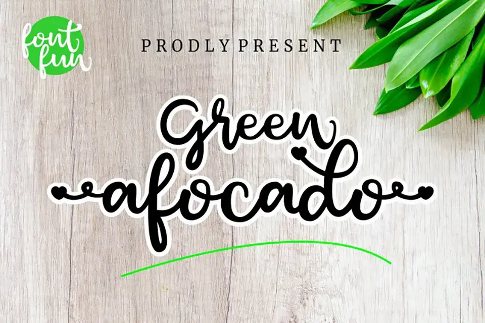 Green Afocado Font