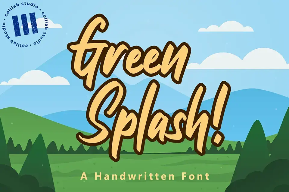 Green Splash Font