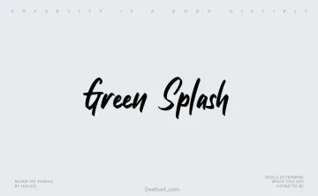 Green Splash Font