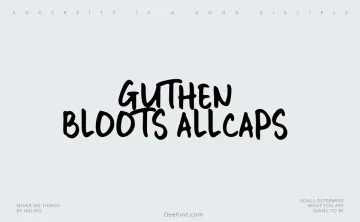 Guthen Bloots Allcaps Font