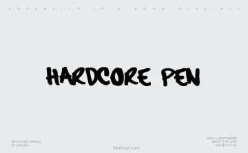 Hardcore Pen Font