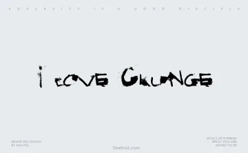 I love Grunge Font