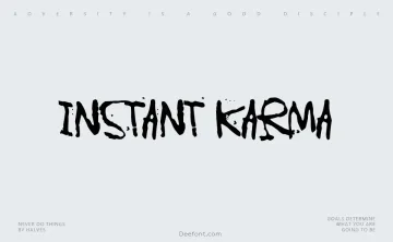 Instant Karma Font