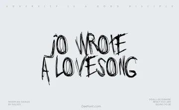Jo wrote a lovesong Font