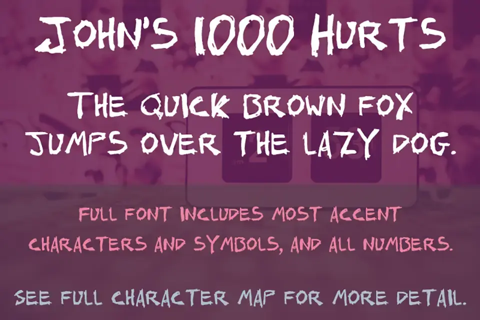 John's 1000 Hurts Font
