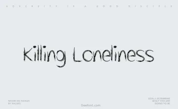 Killing Loneliness Font