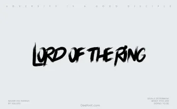 Lord Of The Ring Font