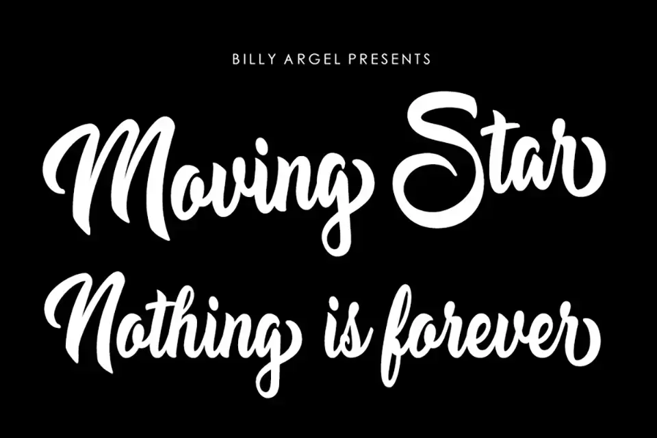 Moving Star Font