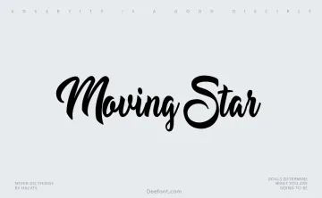 Moving Star Font