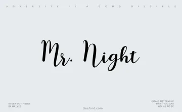 Mr. Night Font