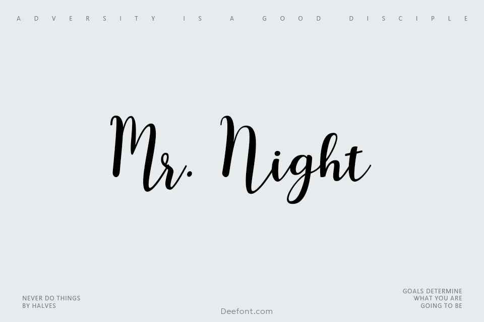 Mr. Night Font