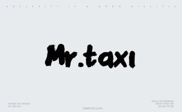 Mr.taxi Font