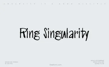 Ring Singularity Font