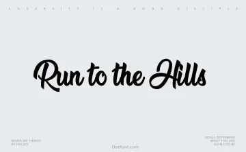 Run to the Hills Font
