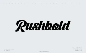 Rushbold Font